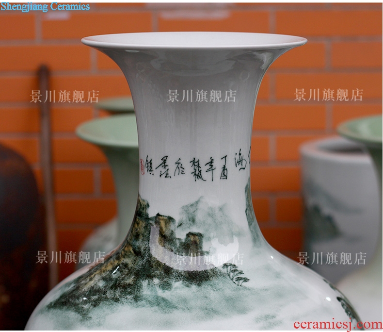 Jingdezhen ceramic vase huangshan sea of clouds mesa home office hotel the sitting room is the study of modern jewelry furnishing articles