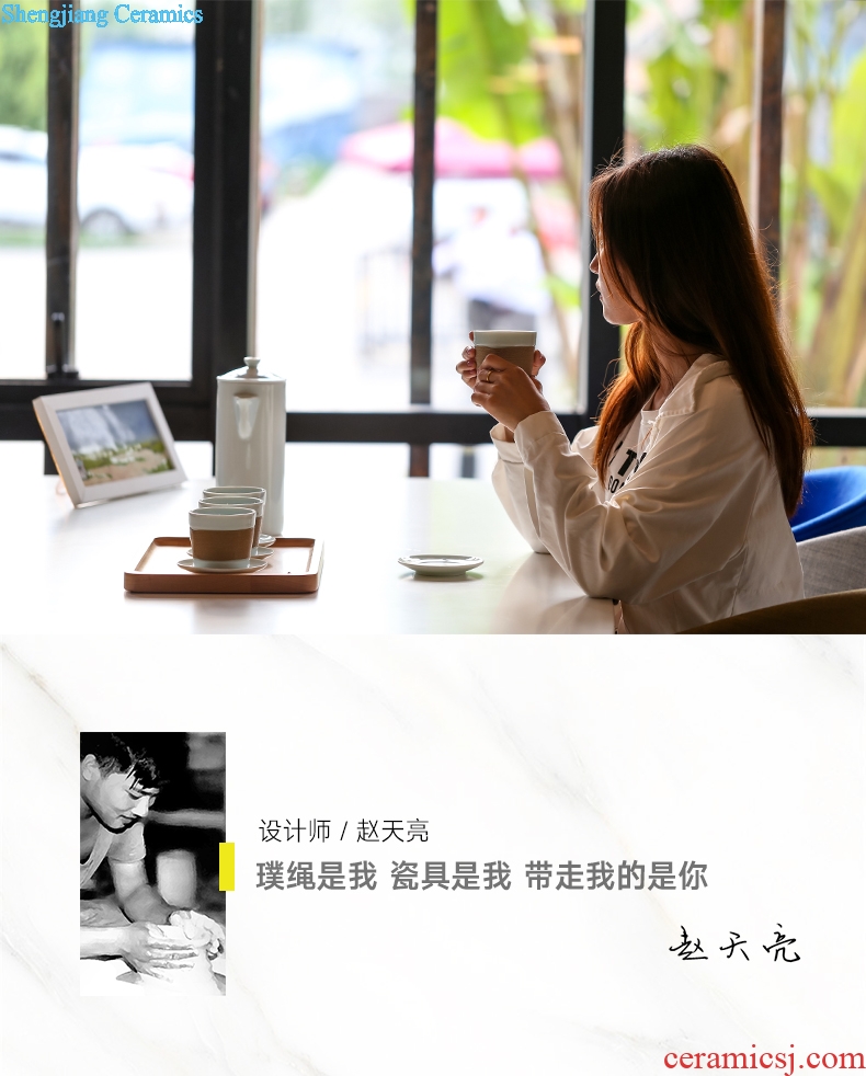 TaoXiChuan modern coffee suit Chinese jingdezhen ceramics contracted tea set of cord insulation northern wind