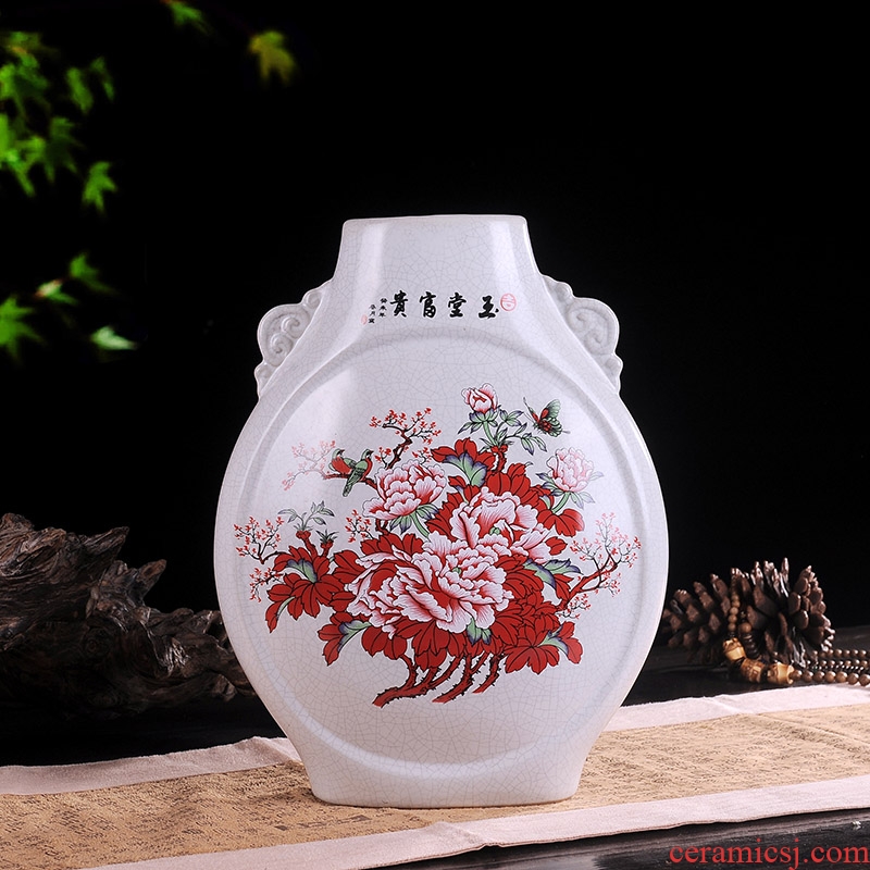 Jingdezhen European creative fashion vase ceramics wine flower adornment home sitting room handicraft furnishing articles