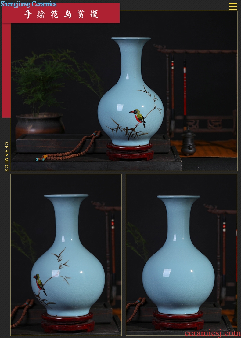 Jingdezhen ceramics Chinese hand-painted ceramic vase furnishing articles sitting room porch flower arranging, home decoration package mail