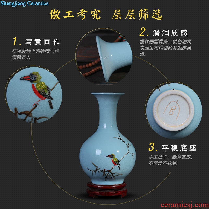 Jingdezhen ceramics Chinese hand-painted ceramic vase furnishing articles sitting room porch flower arranging, home decoration package mail