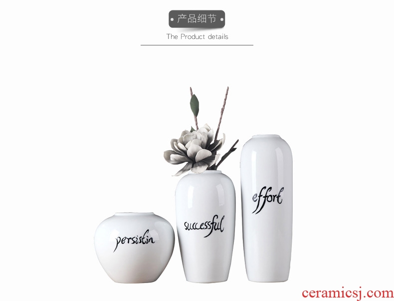 Contemporary and contracted ceramic vase furnishing articles European contracted creative living room TV cabinet flower arranging, home decoration