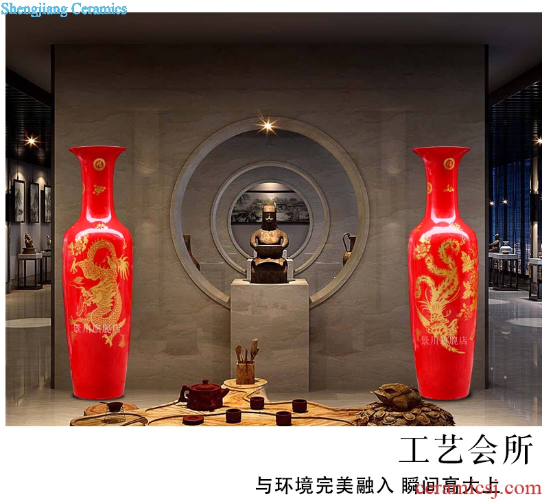 Jingdezhen ceramics in extremely good fortune figure of large vases, flower arrangement ornaments home sitting room the hotel Chinese style furnishing articles