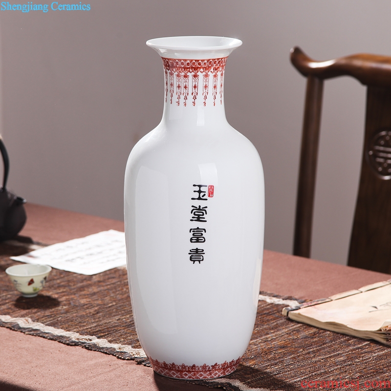 Jingdezhen ceramic vases, flower receptacle contracted TV ark furnishing articles lucky bamboo hydroponic packages mailed home decoration arts and crafts