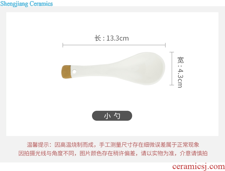 Ijarl million jia ou household ceramic spoon innovative new bone China tableware kitchen spoon ladle TBSP light