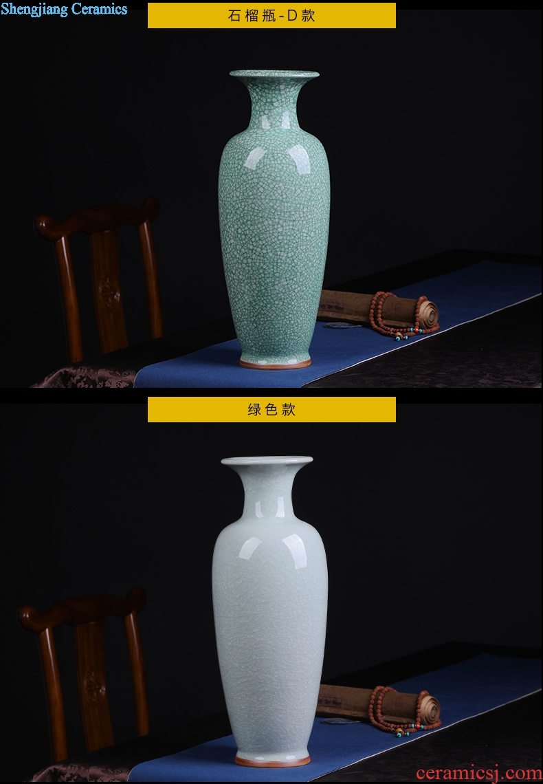 Jingdezhen large ceramic vases, flower arranging is jun porcelain TV ark furnishing articles of new Chinese style household living room decoration