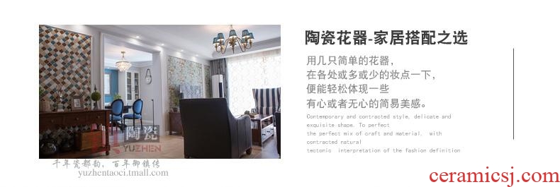 Jingdezhen ceramic furnishing articles adornment that occupy the home sitting room of large vase flower arranging hotel European modern vase