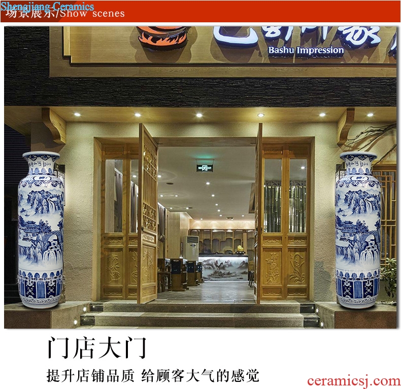 Hand draw archaize bold splendid sunvo landing big quiver vase of jingdezhen ceramics hotel furnishing articles in the living room