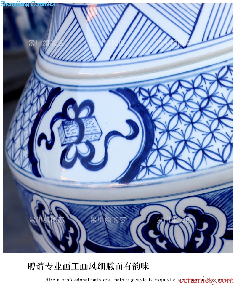 Hand painted blue and white same of large porcelain vase of jingdezhen ceramics as the sitting room adornment hotel furnishing articles