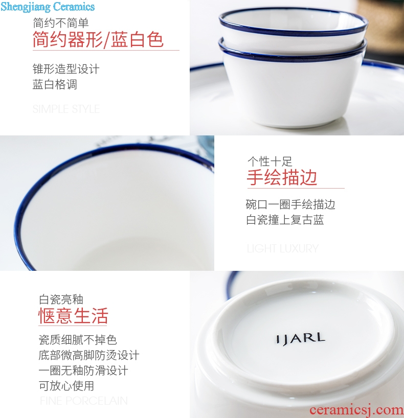 Ijarl million jia household conical children eat bowl contracted microwave tableware ceramic dessert bowl bowl