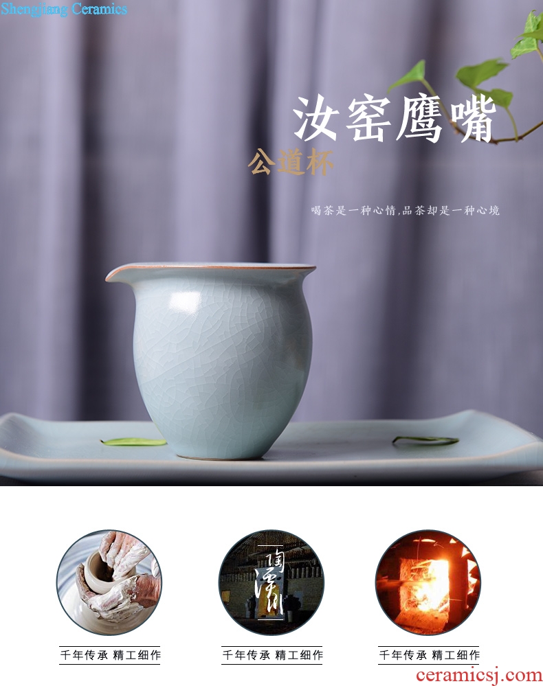 TaoXiChuan jingdezhen your kiln ceramic fair mug large antique thickening heat points tea, kungfu tea accessories