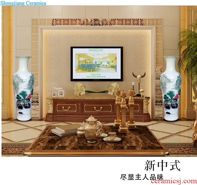 Jingdezhen ceramic bottle handicraft furnishing articles hand-painted scenery south xiuse of large vase decoration opening gifts