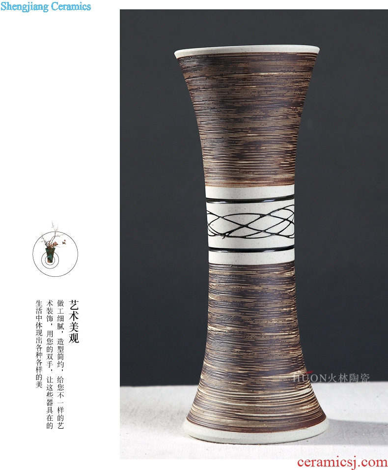Jingdezhen ceramic vase furnishing articles creative contemporary and contracted sitting room european-style decorative household items dry flower flower arranging flowers