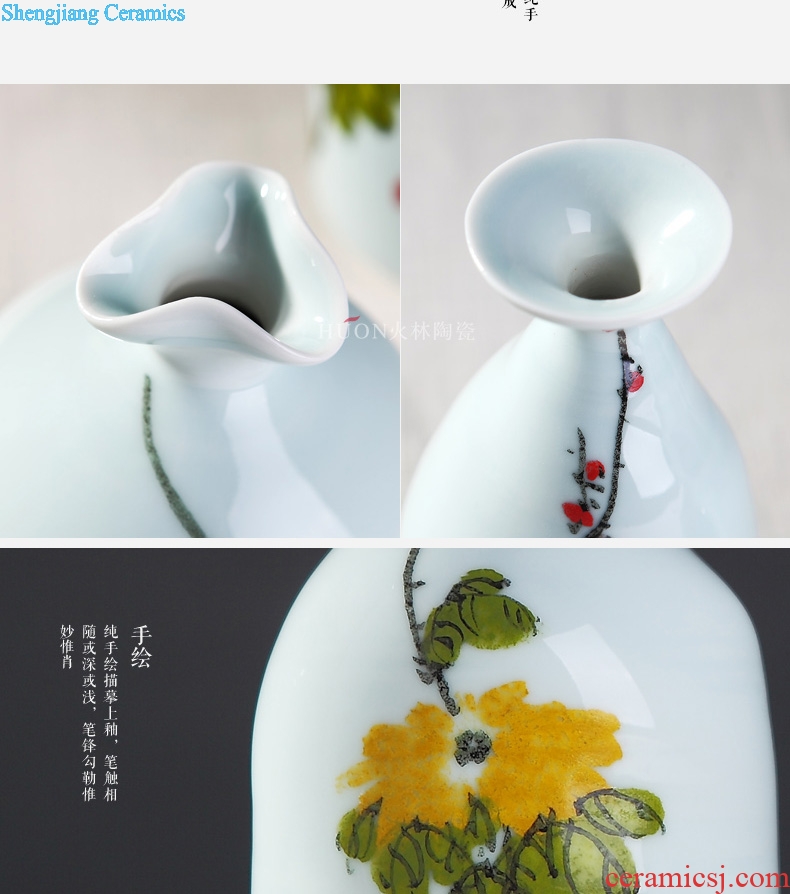 Modern Chinese jingdezhen ceramics contracted table counter porch desktop art furnishing articles floret bottle ornament