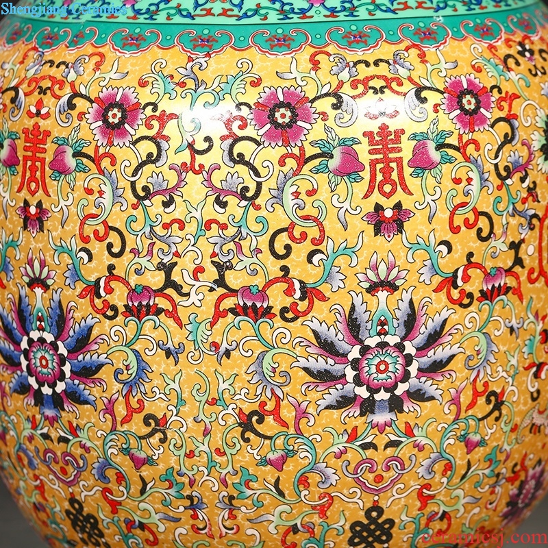 Jingdezhen ceramics vase household living room decoration porch decoration floor ceramic vases, furnishing articles