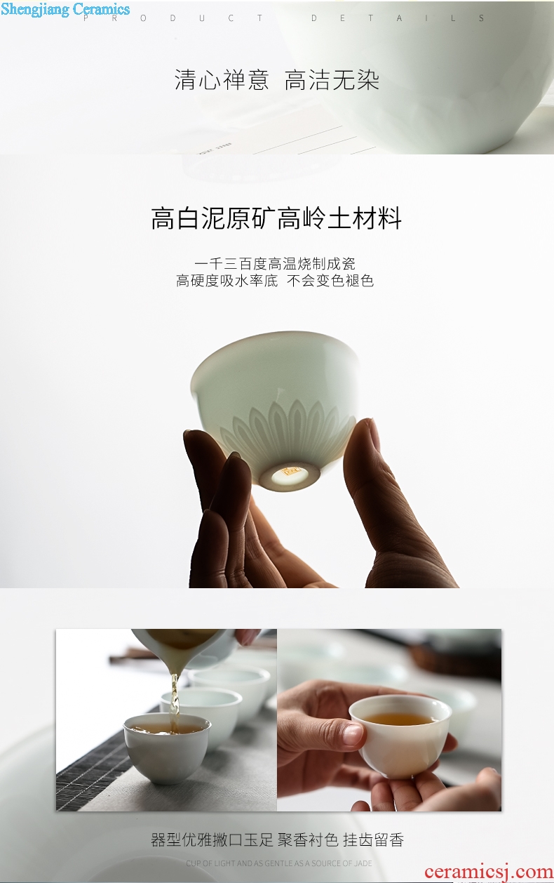 TaoXiChuan jingdezhen ceramic film violet carved mean tire single cup kung fu tea cups master sample tea cup