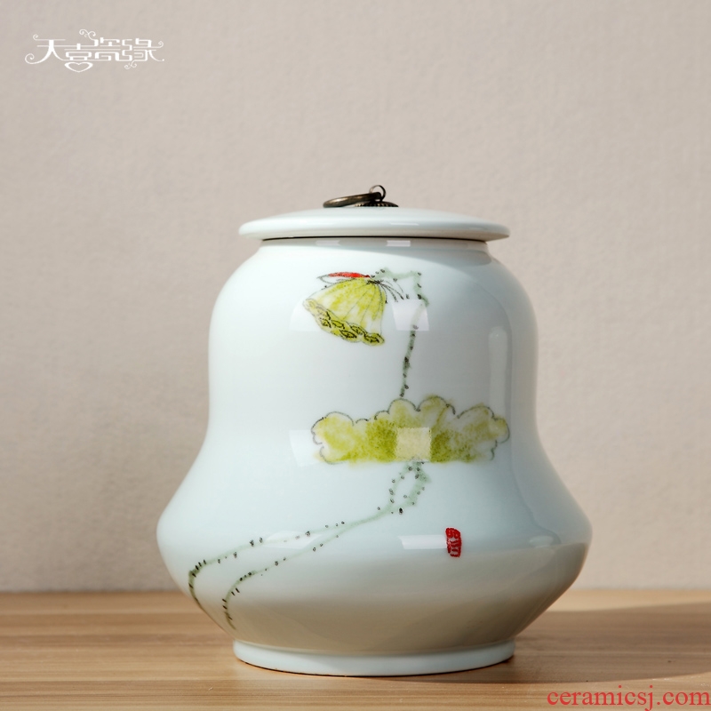 Jingdezhen ceramic vase storage tank model of new Chinese style living room porch creative home furnishing articles ornament
