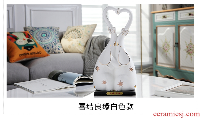 Jingdezhen ceramic creative furnishing articles animal lovers goose home television wine sitting room place handicraft ornament