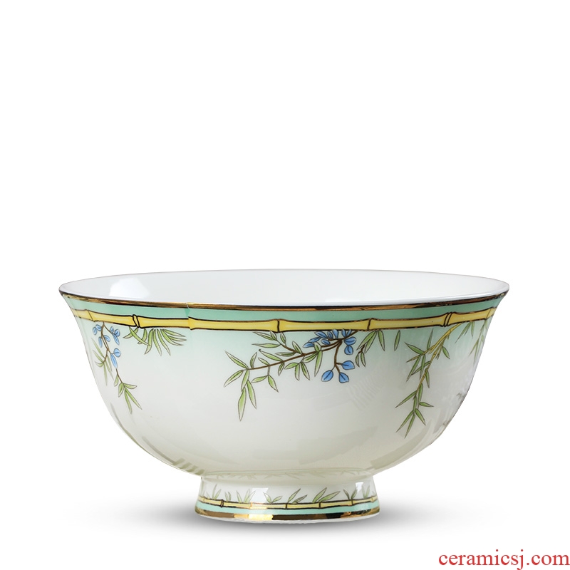 Jingdezhen ceramic bowl home eating Korean creative bone porcelain tableware list only one bowl of 4.5 inches tall foot against the hot