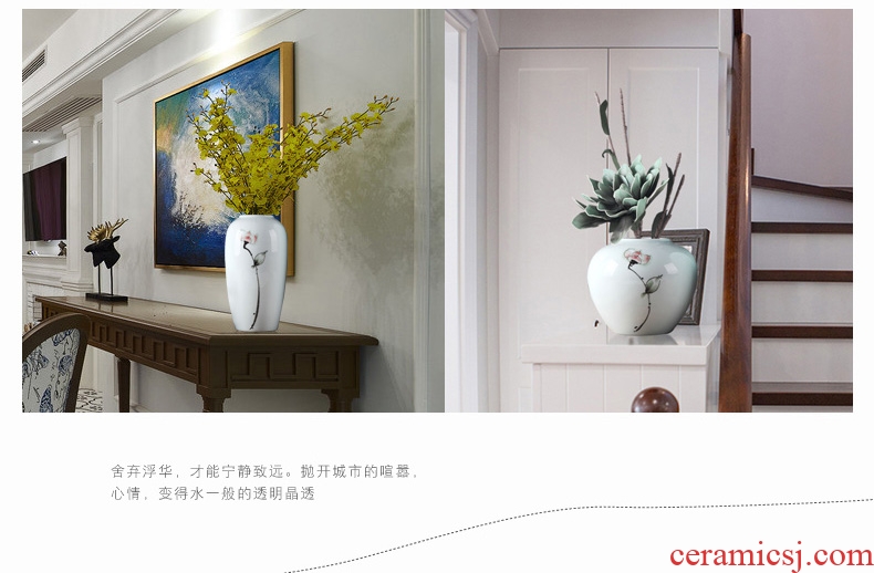 Jingdezhen contemporary and contracted home furnishing articles sitting room TV cabinet ceramic flower arranging adornment table hydroponic flowers