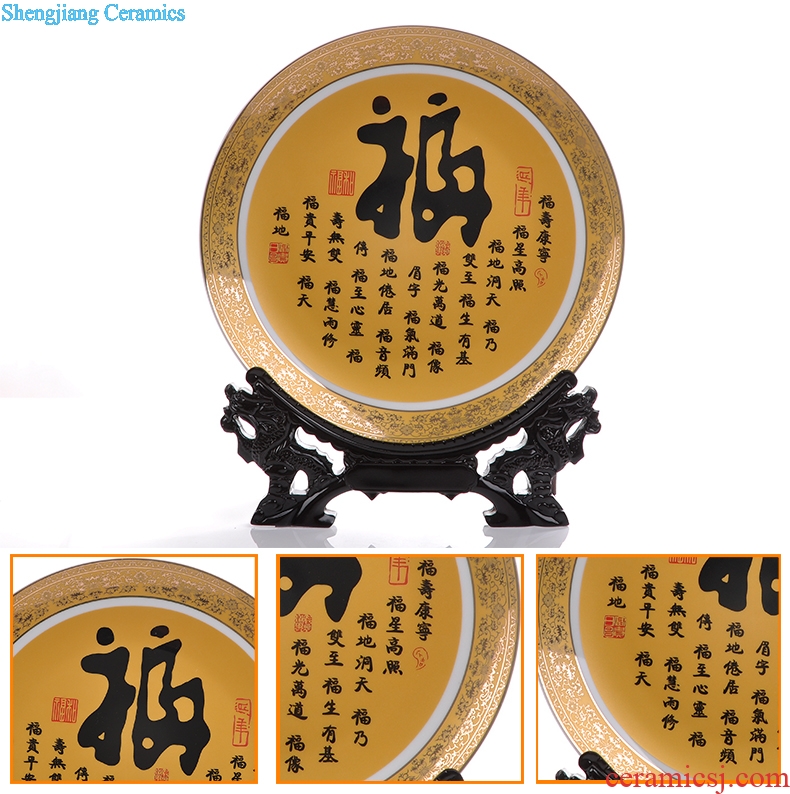 Jingdezhen porcelain home decoration porcelain child hang dish sitting room room new Chinese style furnishing articles ceramics handicraft ornament