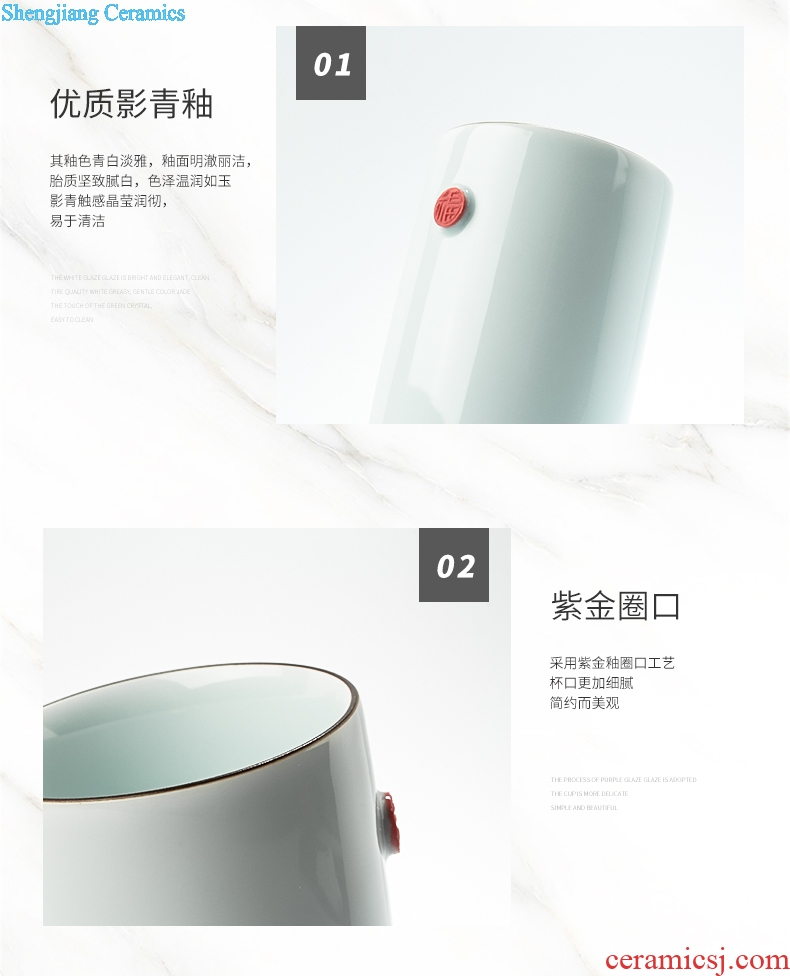 TaoXiChuan jingdezhen mugs simple pure color art new ceramic cups of coffee cup straight office cup