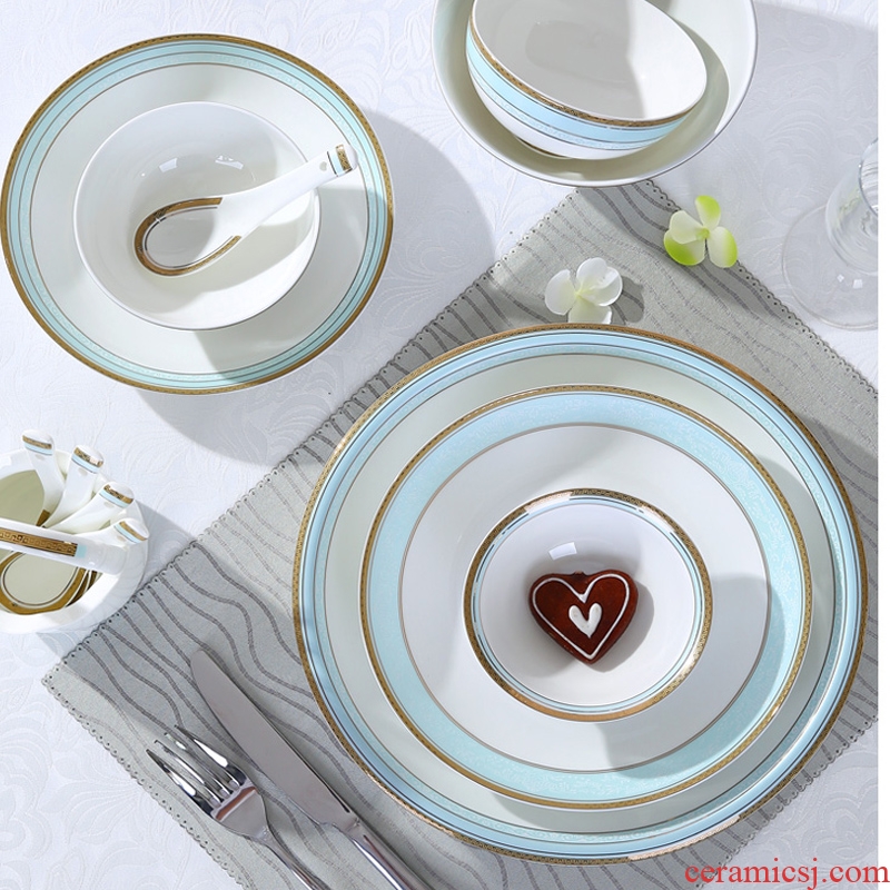 Vidsel suit creative dishes ceramic tableware surface dishes plate combination of household porcelain dish dish plate combination