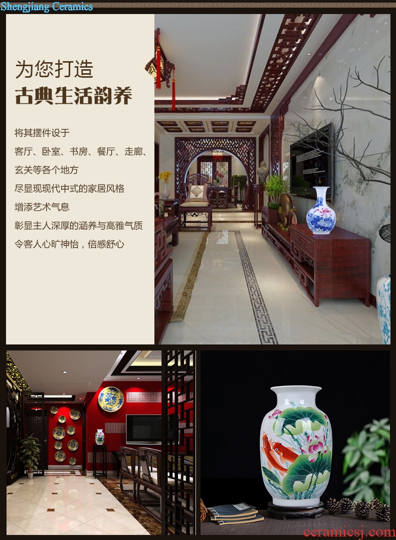 Scenery famous masterpieces, jingdezhen ceramic vase vase hand-painted vase vases, arts and crafts porcelain vase