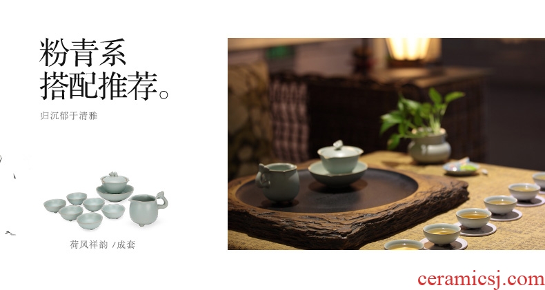 More than thousand hall tea tray drainage ceramic large office home full moon 02 kung fu tea tea tray