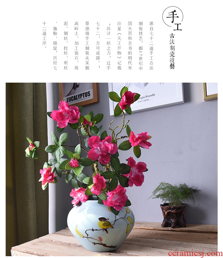 New Chinese vase hand-painted ceramic flower adornment mesa sitting room tea table table, TV ark place jingdezhen