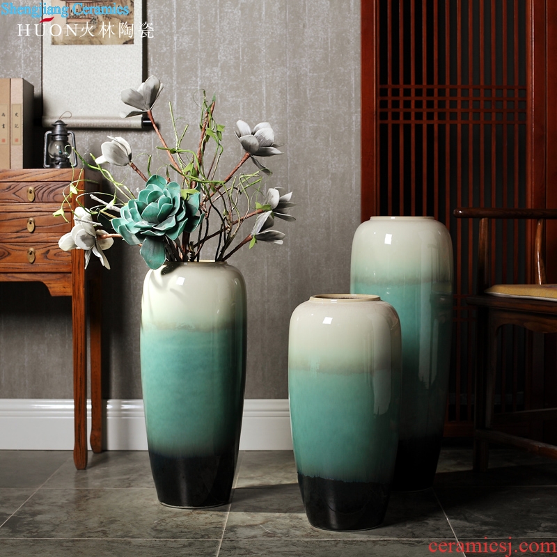 Jingdezhen ceramic vase landing European contemporary and contracted sitting room TV ark creative dry flower arranging flowers large furnishing articles
