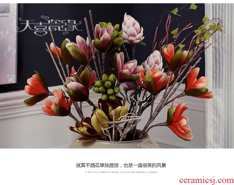 Ou jingdezhen ceramics of large vases, pottery modern hotel villa decoration flower arranging a sitting room