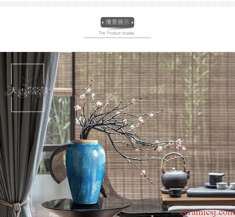 Jingdezhen ceramic flower vases furnishing articles of the sitting room TV ark wine household craft ornaments clay coarse pottery