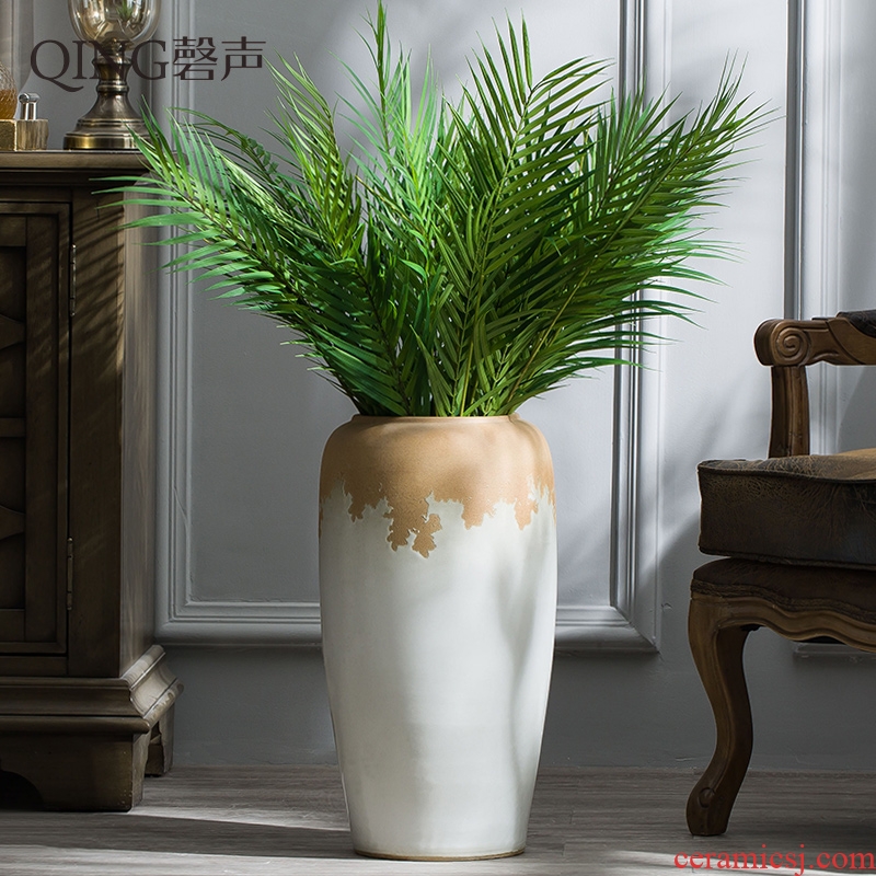 Ceramic furnishing articles sitting room decoration creative flower arranging dried flowers of large vases, contracted and contemporary household adornment porcelain