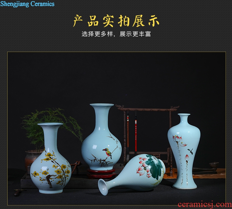 Jingdezhen ceramics Chinese hand-painted ceramic vase furnishing articles sitting room porch flower arranging, home decoration package mail