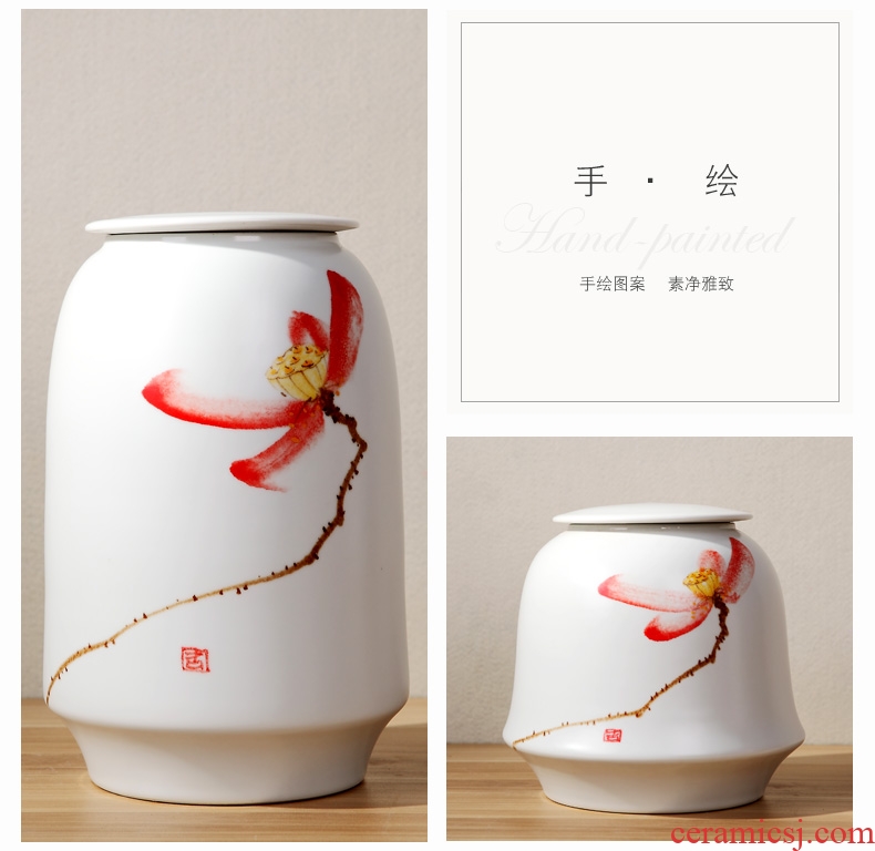 Modern new Chinese style ceramic storage tank household soft adornment model vase is placed between the sitting room porch ark