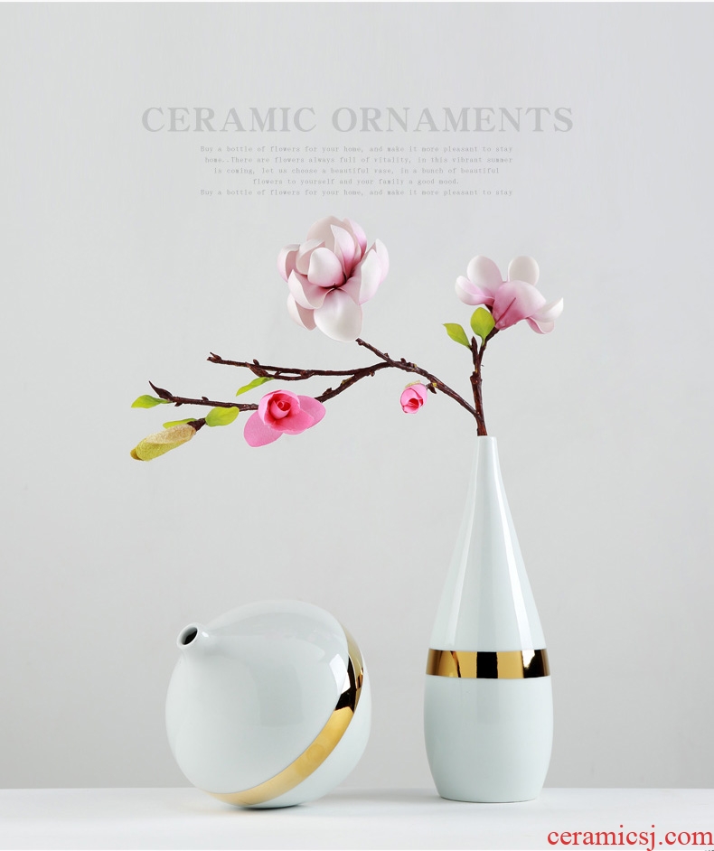 Creative Japanese zen ceramic vase modern Nordic home sitting room TV ark of flower arranging wine adornment furnishing articles