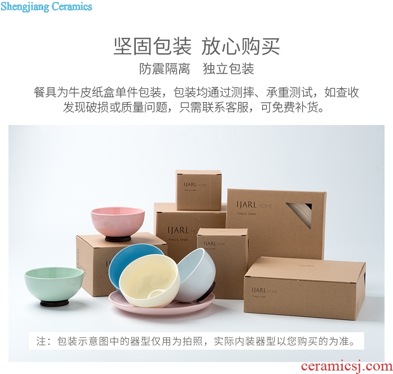 Million jia creative preservation bowl ceramics microwave bento cassette cover bubble rainbow noodle bowl seal preservation box lunch box fridge