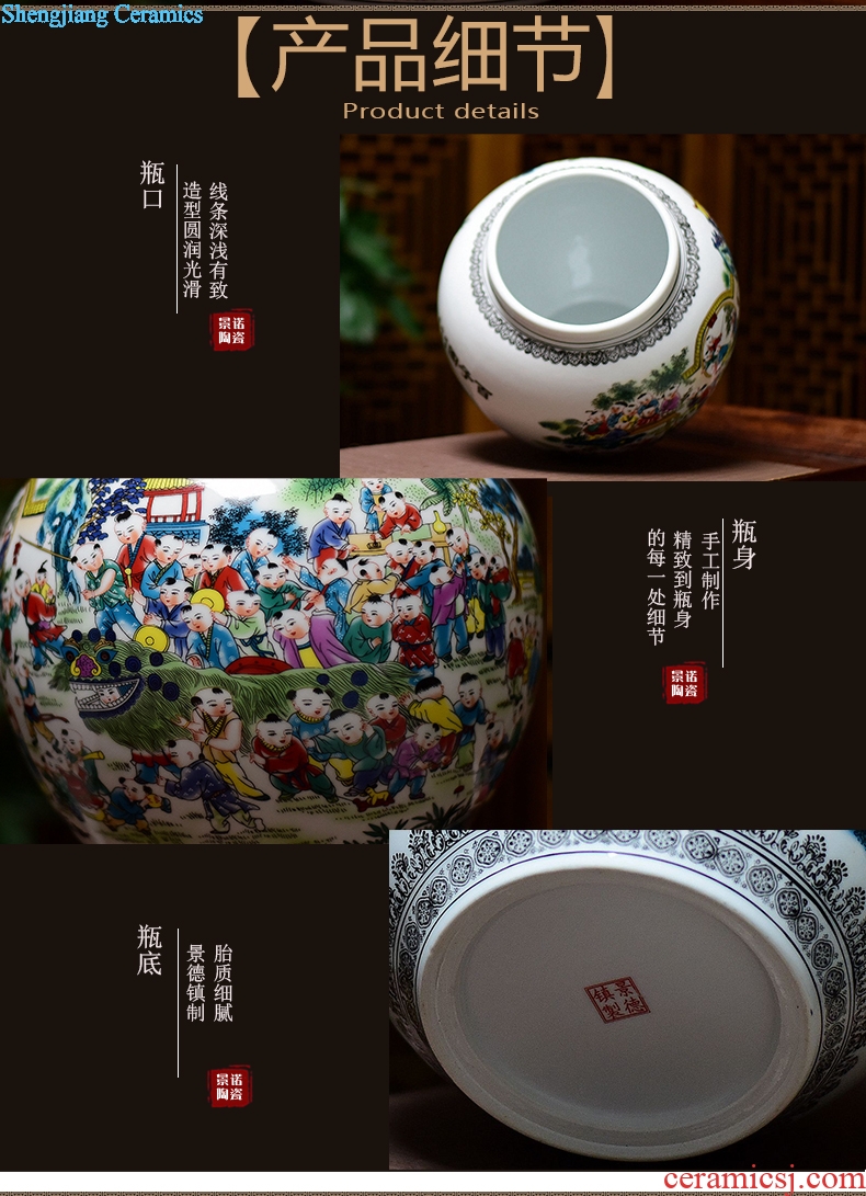 Jingdezhen ceramics archaize the ancient philosophers figure large vases, classical Chinese style living room home decoration furnishing articles wedding gift