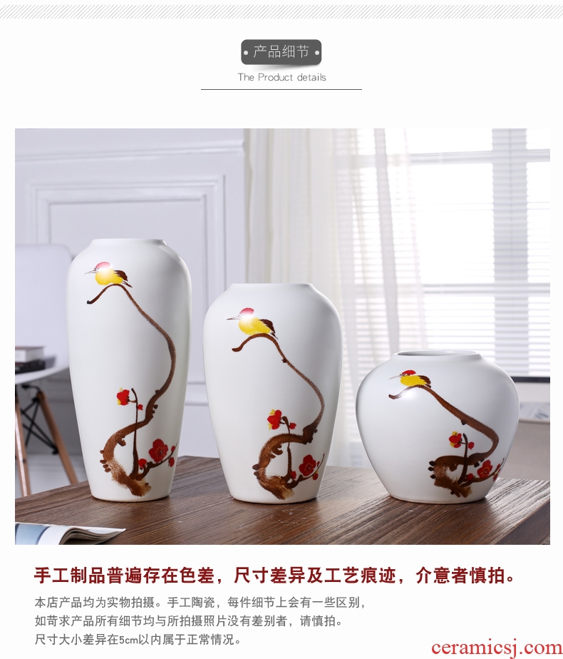 Modern new Chinese style ceramic vase creative living room TV cabinet furnishing articles wine household soft adornment flower arrangement
