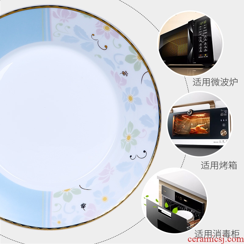 Vidsel square dishes of Chinese style household tangshan bone porcelain tableware suit European irregular creative ceramic bowl