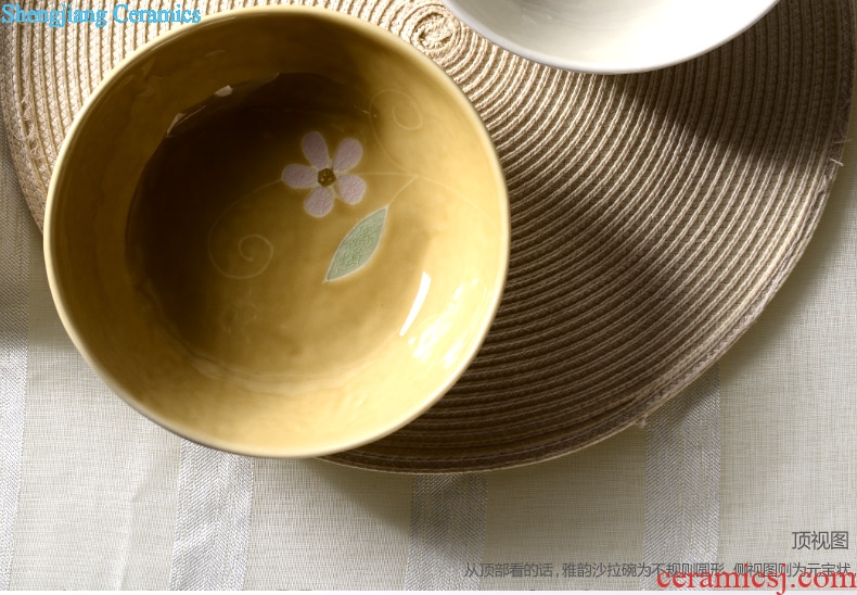 Ijarl northern wind fruit salad bowl of Japanese household ice crack glaze ceramic tableware web celebrity noodles in soup cooking dishes