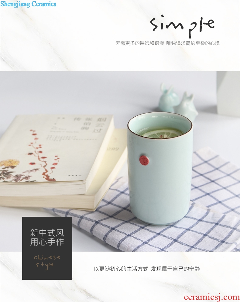 TaoXiChuan jingdezhen mugs simple pure color art new ceramic cups of coffee cup straight office cup