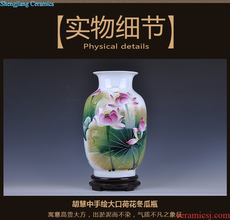 Scenery famous masterpieces, jingdezhen ceramic vase vase hand-painted vase vases, arts and crafts porcelain vase