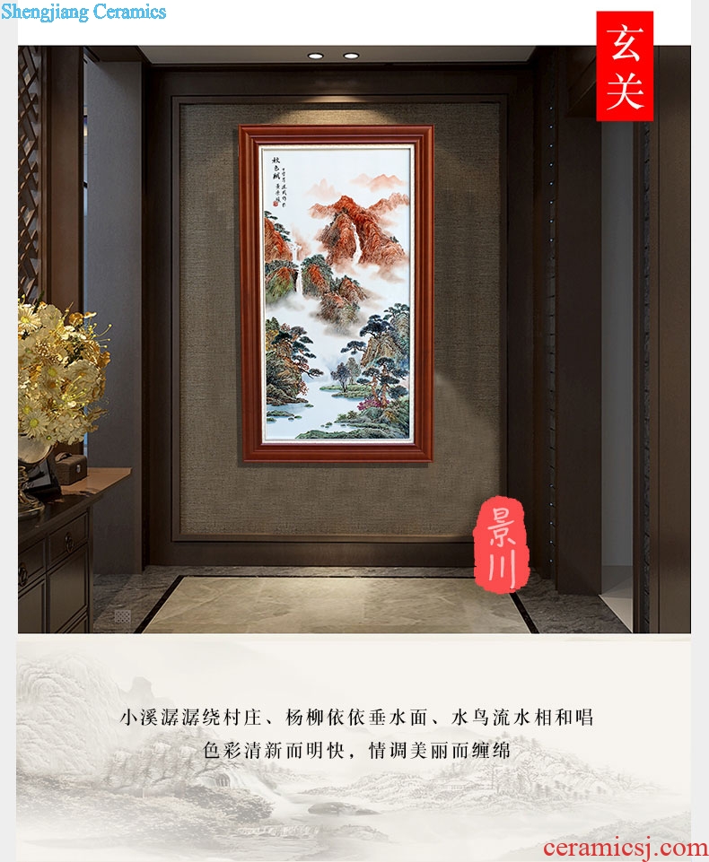 Assignment of jingdezhen ceramic painting hand-painted autumn porcelain plate painting the living room sofa setting wall adornment of Chinese style porch hang a picture