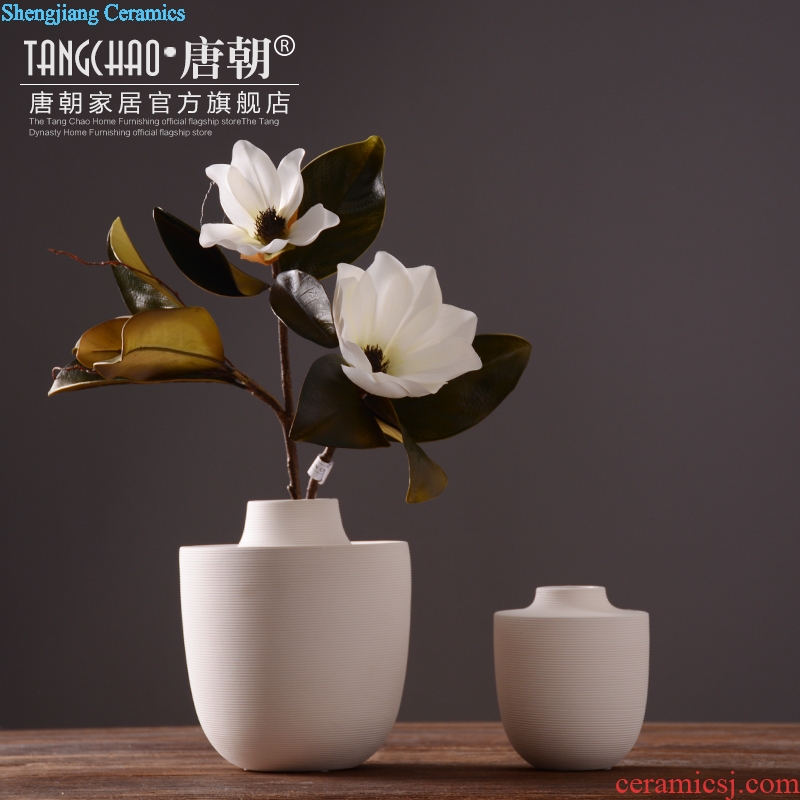 The tang dynasty white ceramic flower vases furnishing articles contemporary and contracted fashion household soft adornment sitting room office