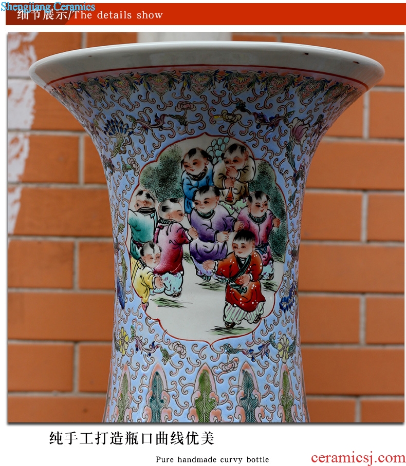 Hand in the spring of the ancient philosophers make jingdezhen ceramic floor big vase sitting room of Chinese style household furnishing articles stores the hall decoration