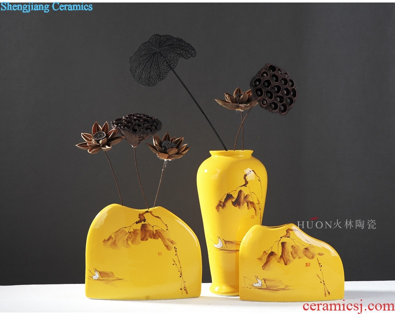 Chinese zen vase jingdezhen ceramic contemporary and contracted home sitting room adornment furnishing articles furnishing articles dried flowers flower arrangement