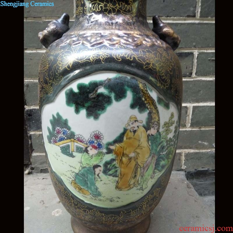 Jingdezhen ceramic imitation bronze art porcelain vase bronze characters of classical art porcelain bottle