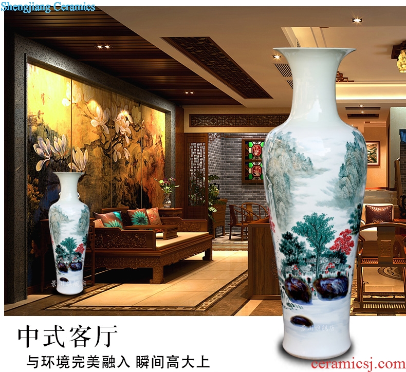 Jingdezhen ceramic bottle handicraft furnishing articles hand-painted scenery south xiuse of large vase decoration opening gifts